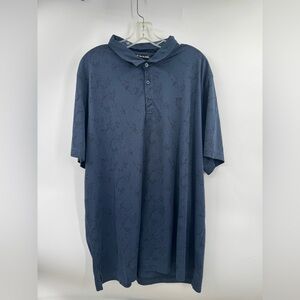 Travis Mathew Men’s Cotton Blend Polo Shirt Blue Marble sz 3XL Golf